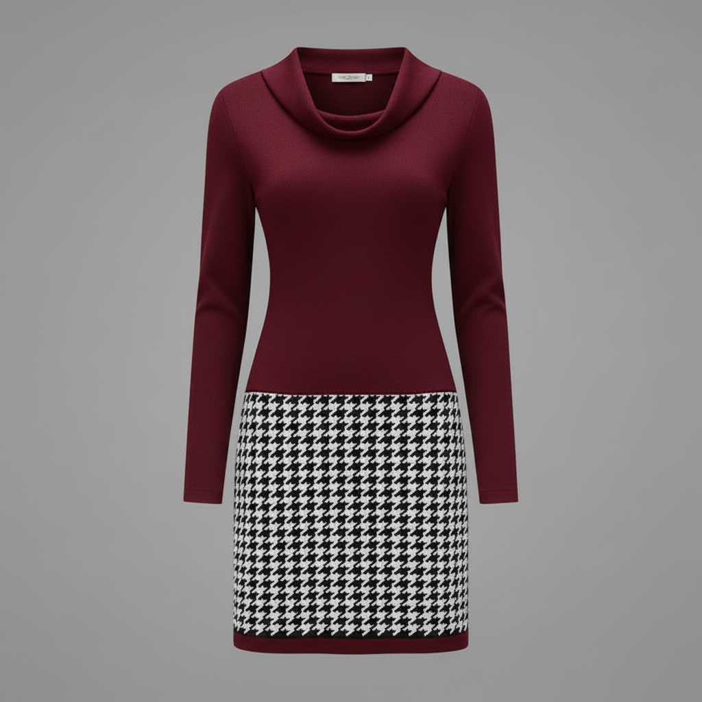 Mara | Elegant Women's Formal Dress with Unique Pattern