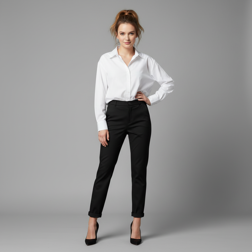 Elegant Black Pants | Women's High Waist Trousers