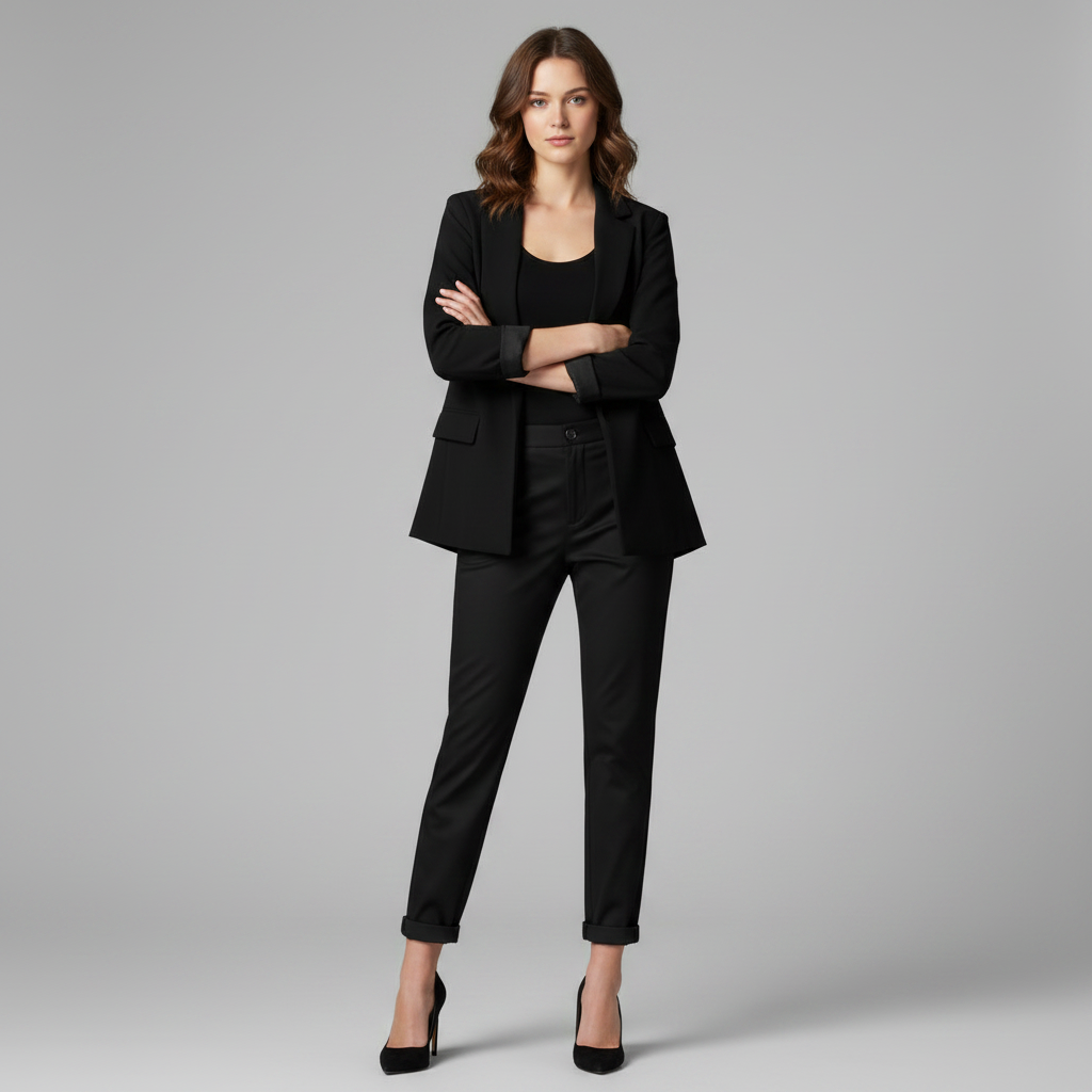 Elegant Black Pants | Women's High Waist Trousers
