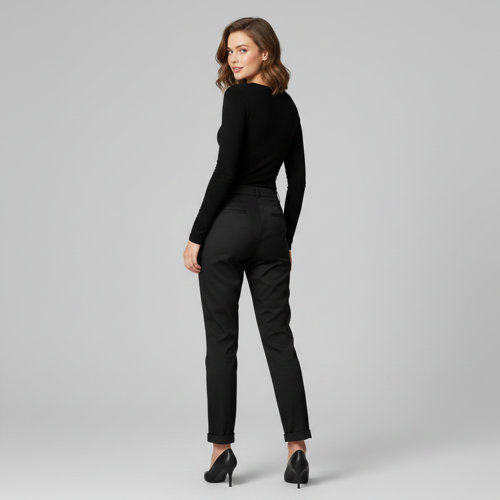 Elegant Black Pants | Women's High Waist Trousers