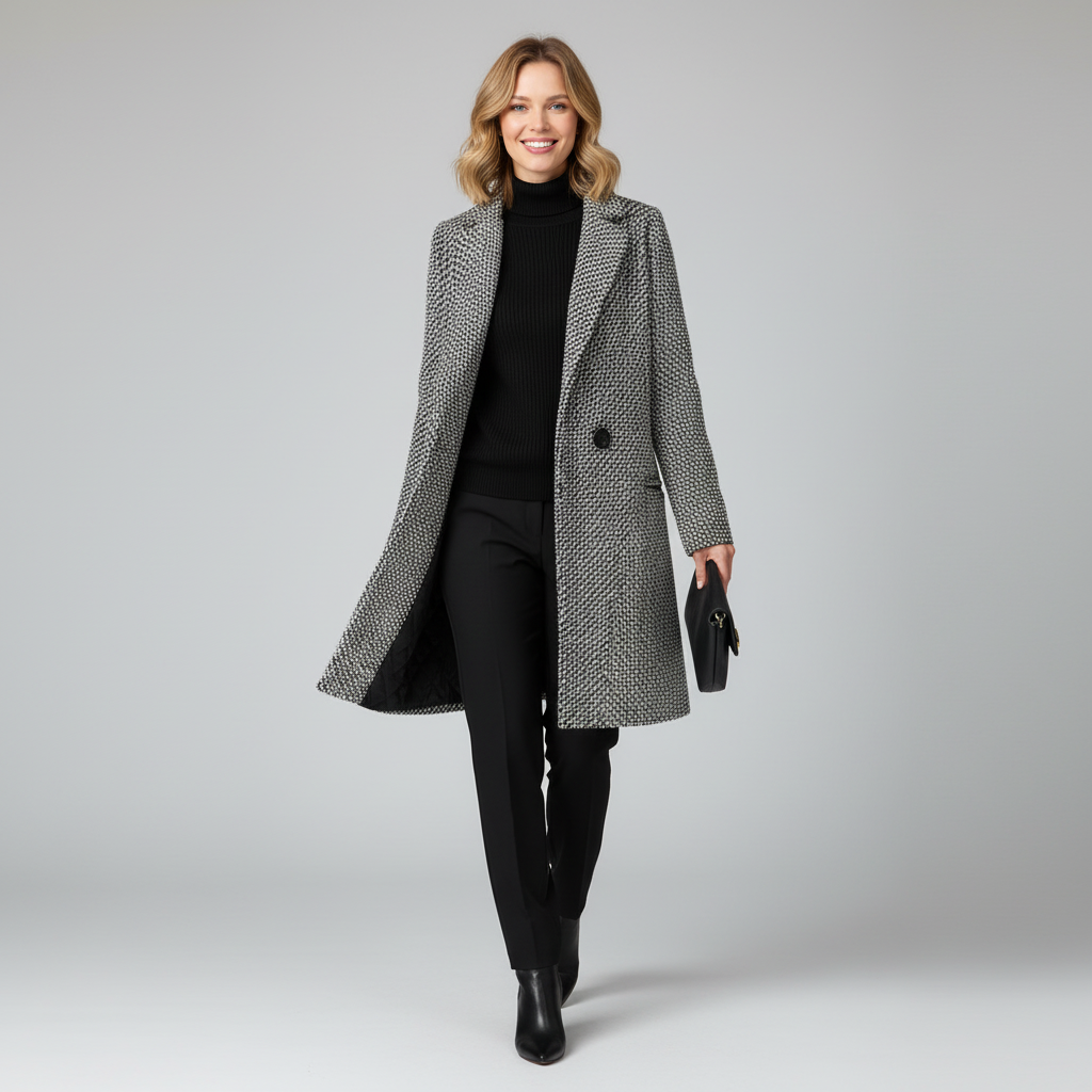 Elegant Long Wool Coat | Women's Winter Outerwear