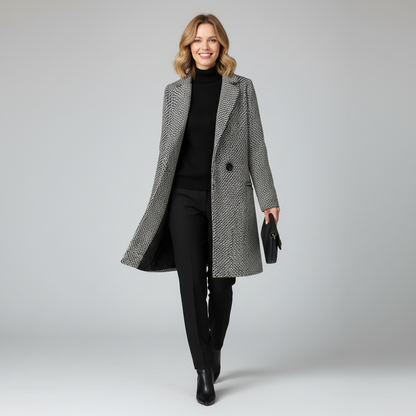 Elegant Long Wool Coat | Women's Winter Outerwear