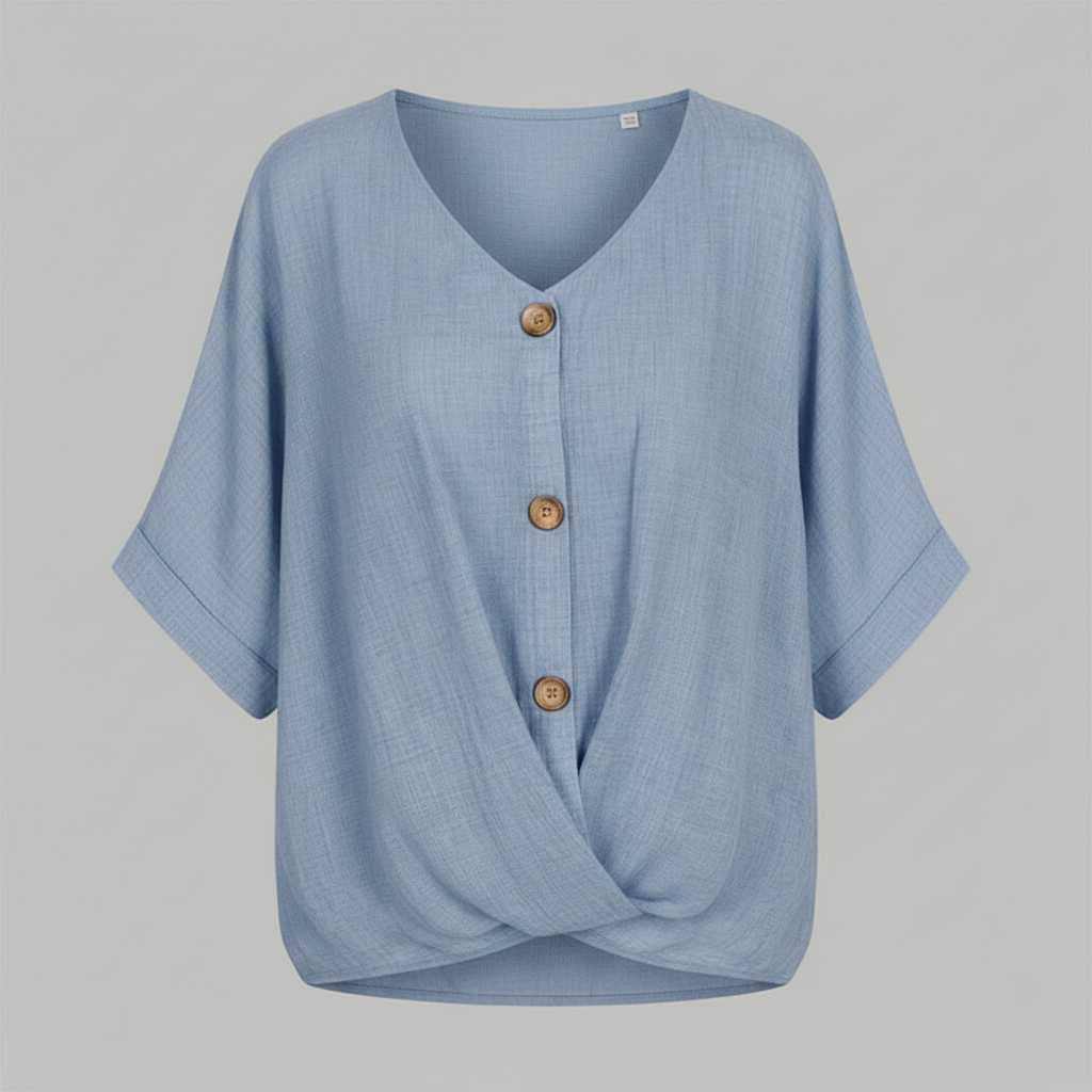 Elegant V-Neck Women's Blouse | Long Sleeve Fashion Top