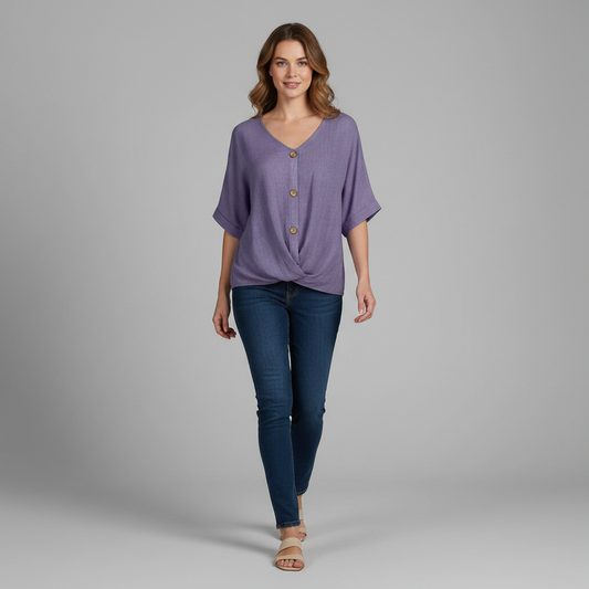 Elegant V-Neck Women's Blouse | Long Sleeve Fashion Top