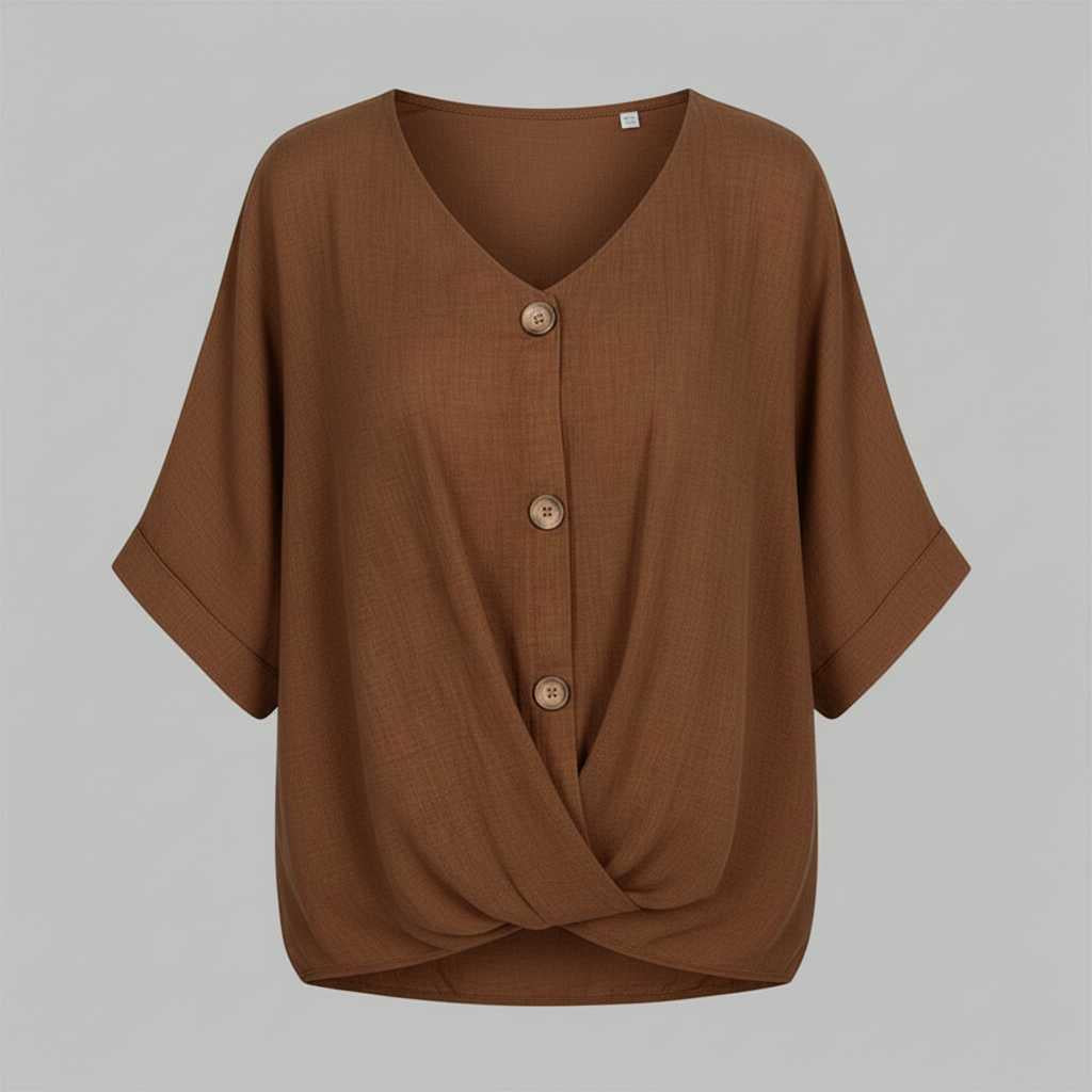 Elegant V-Neck Women's Blouse | Long Sleeve Fashion Top