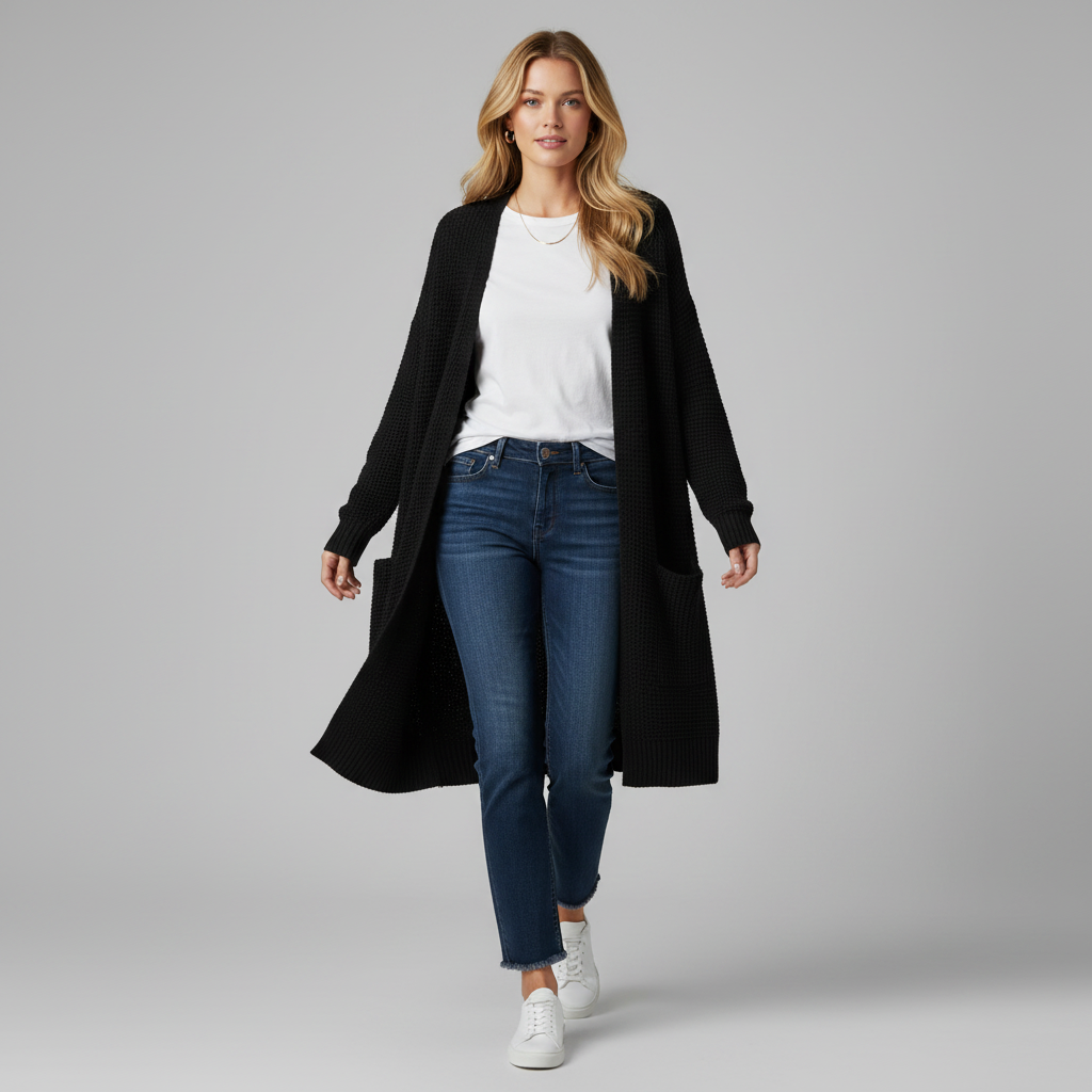 Elegant White Cashmere Cardigan | Women's Cardigan Sweater
