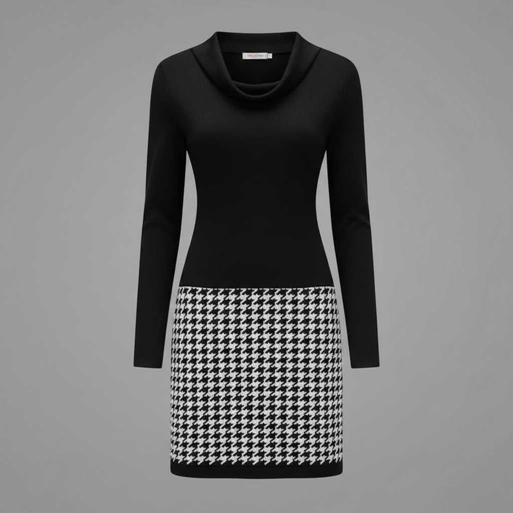 Mara | Elegant Women's Formal Dress with Unique Pattern
