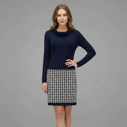 Mara | Elegant Women's Formal Dress with Unique Pattern