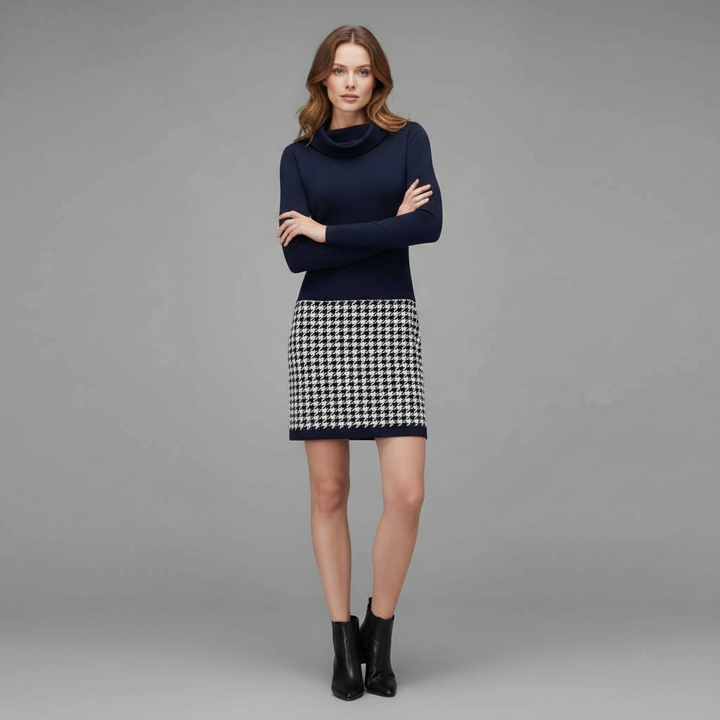 Mara | Elegant Women's Formal Dress with Unique Pattern